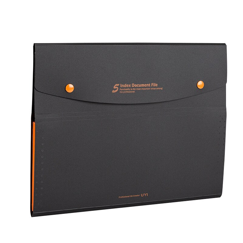 5 Grid Double Button Expanding Wallet Students A4 Colorful Folder Test Paper Folder Multi - Layer File Bag Data Storage Package