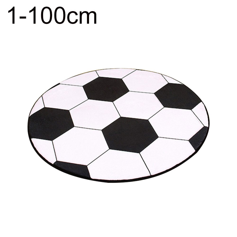 1pc Weiche Polyester Runde Fußball Basketball Muster Pad Computer Stuhl Matte Maschine Waschbar Teppich Teppich Home Decor 4 Farben: 1 100cm