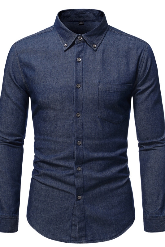 Men Long Sleeve Denim Shirt Mens Casual Soft Cotton Dress Shirts Male Street Wear Jean Shirts 2022 Mens Shirts