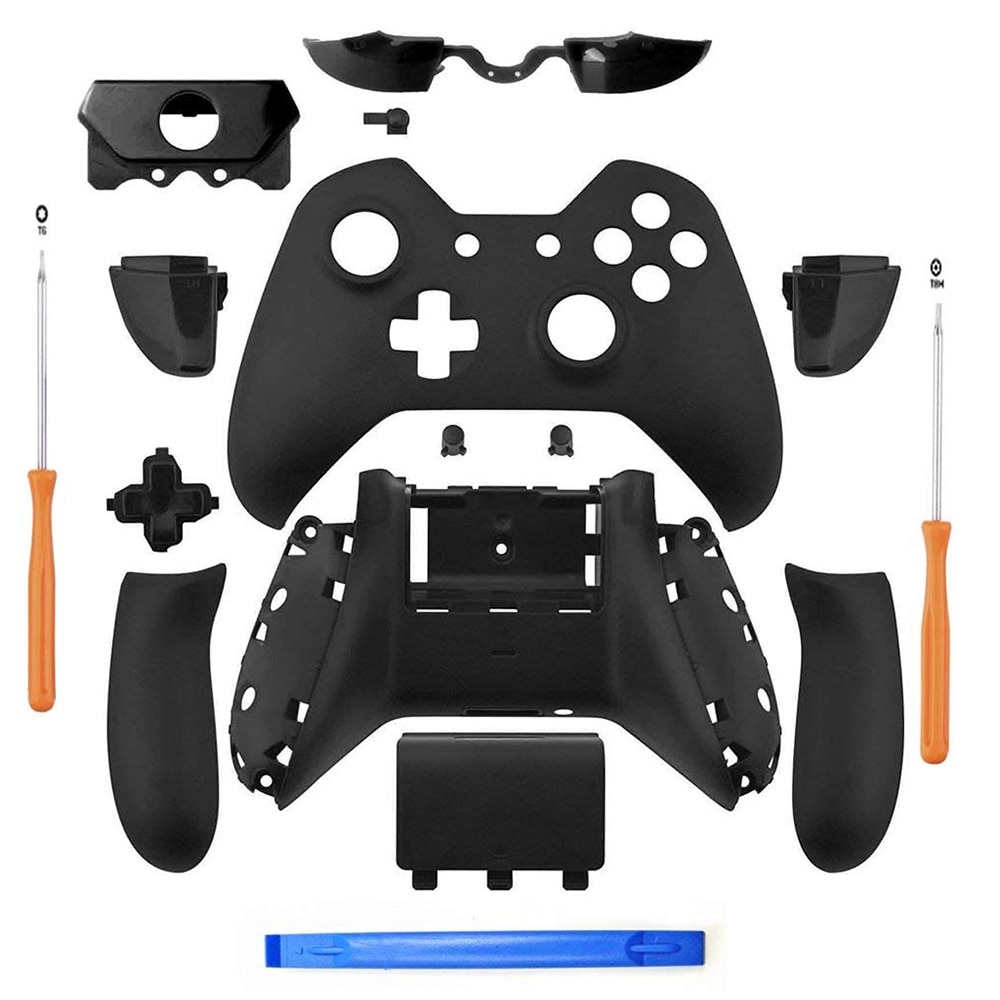 Matte Black Controller Behuizing Shell Volledige Set Frontjes Knoppen Voor Xbox One Controller Met De 3.5 Mm Headset Jack Xbox One