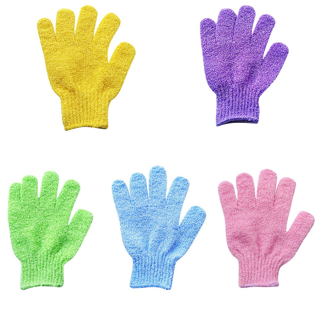 1 Pair Hand Shape Shower Scrubber Exfoliating Back Body Massage Mitten Skin Moisturizing Spa Bath Glove
