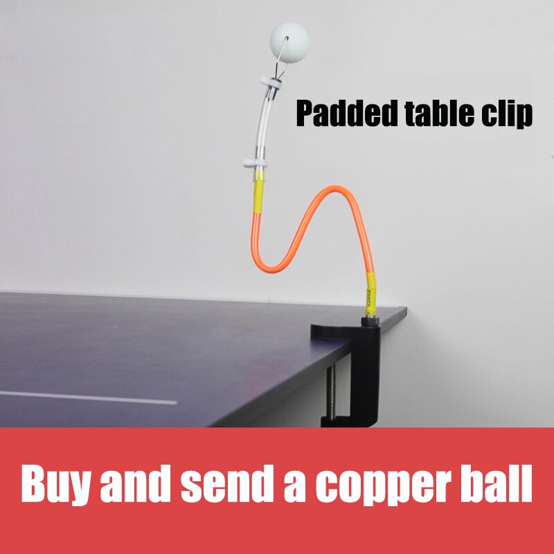 Table Tennis Trainer Machine - Ping Pong Practice Ball Launcher - Automatic Ball Dispenser: Yellow thick clip stand