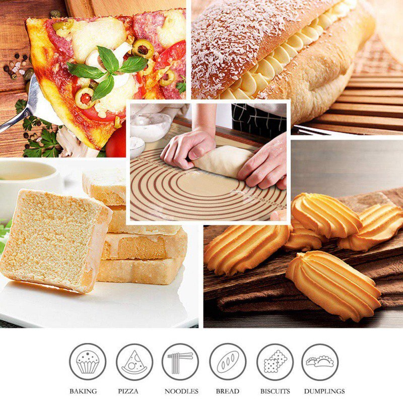 Alfombrilla de silicona para amasar Pasta, horneado en casa, utensilios de cocina para horno, herramientas de pastelería, 1 Uds.