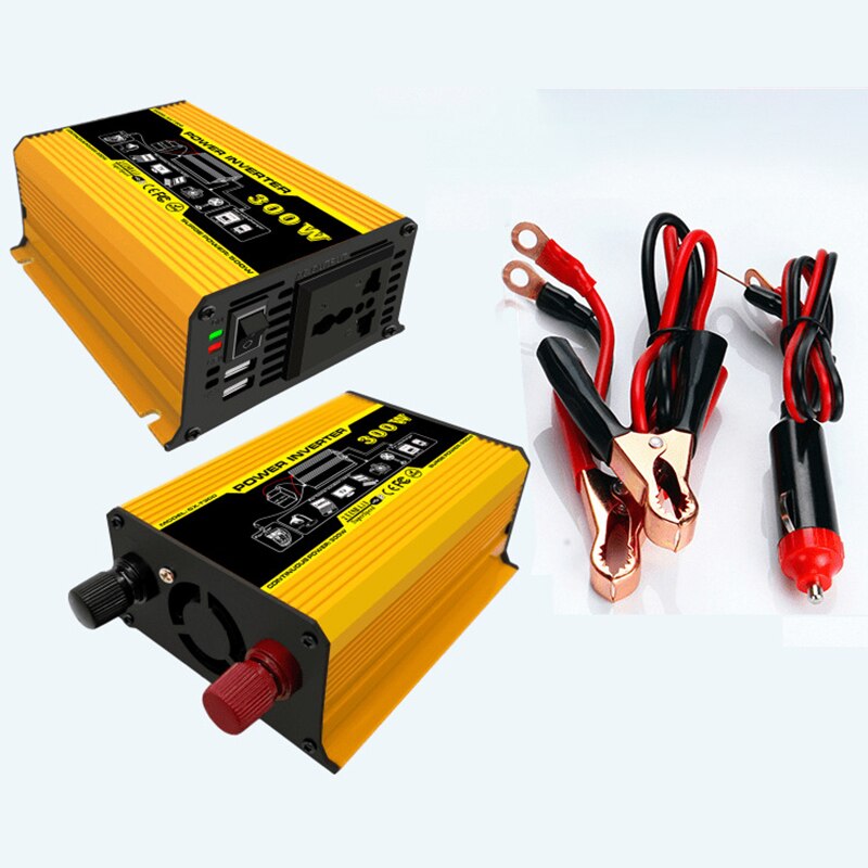 300W 12V To 220V/110V Car Inverter Yellow Inverter... – Grandado