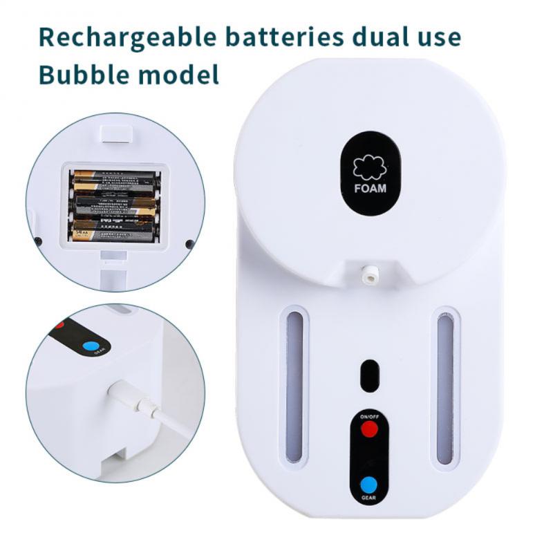 600ML Automatic Sensor Soap Dispenser USB Charging Intelligent Induction Hand Sanitizer Spray Liquid Foam Kitchen Bathroom Tools: 01 USB rechargeable