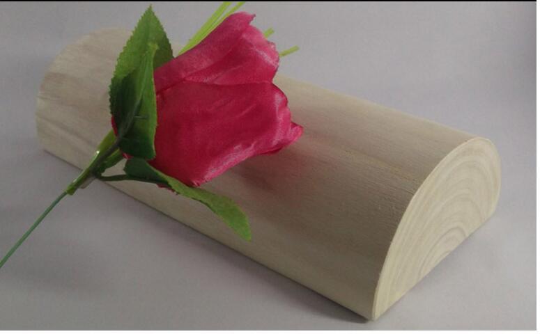 Almohada redonda de madera sólida para cuello, cojín de madera curvo para masaje cervical, cojín de madera dura