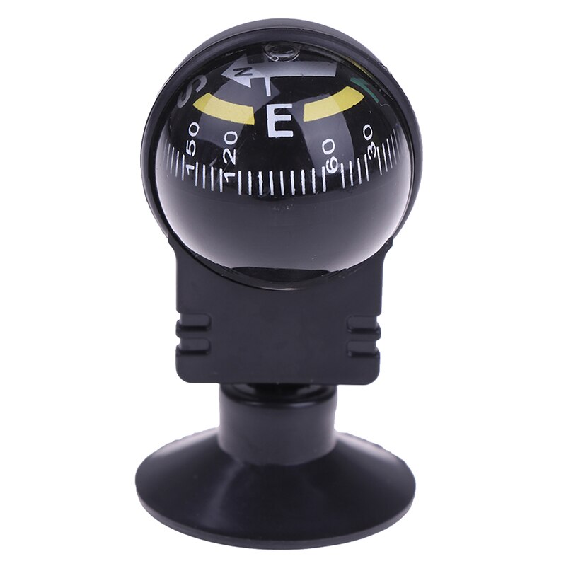 2.4x1.26 inch 1Pc 360 Degree Rotation Waterproof Vehicle Navigation Ball Shaped Car Compass with Suction Cup: as pic