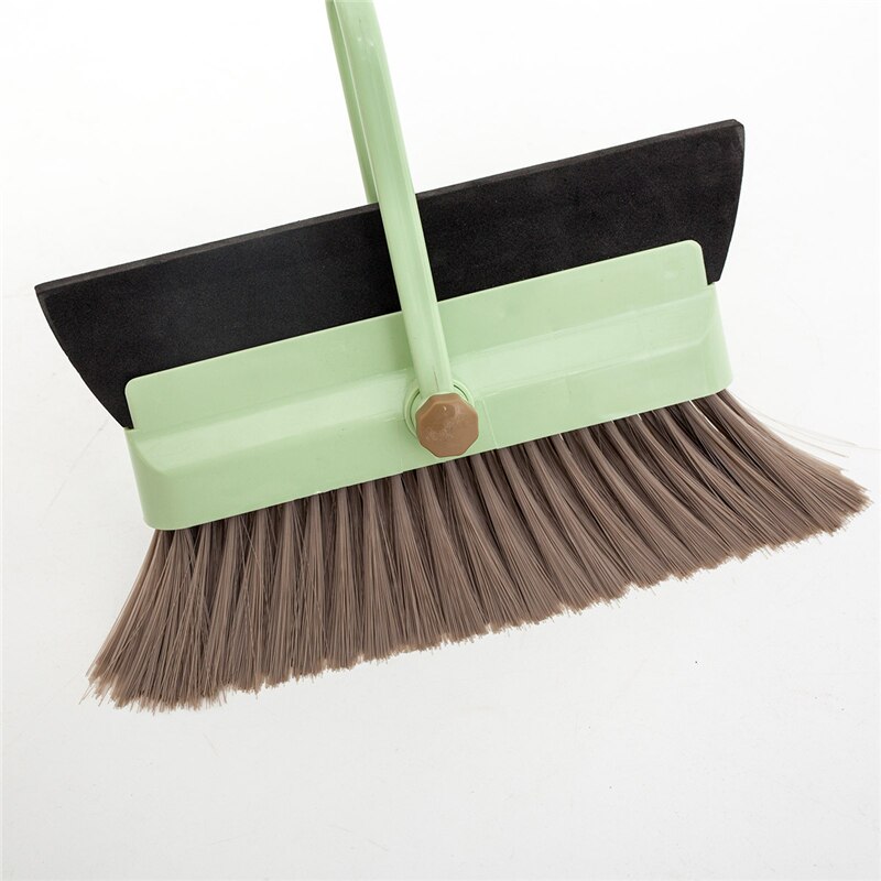Opvouwbare bezem en wisser set, zachte, draaibare bezem, stofvrije borstel, multifunctionele stoffer en blik, huishoudelijk veeggereedschap 2- -in- -1: 2