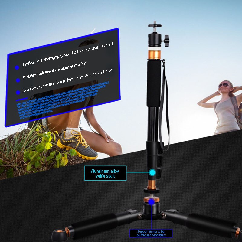 Camera Monopod - 950mm Max Length - Aluminum & PC - Portable Photography Stick