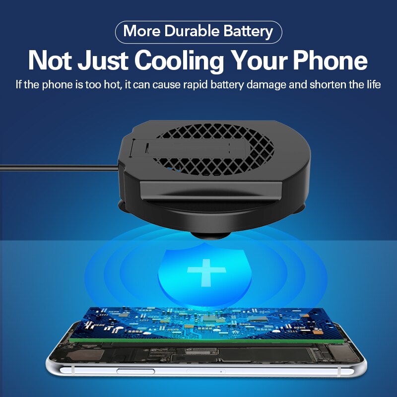 Coolreall Portable Mobile Phone Radiator Cooler Fan Cooling Gamepad Gaming Shooter Mute Radiator Controller Heat Sink for iphone