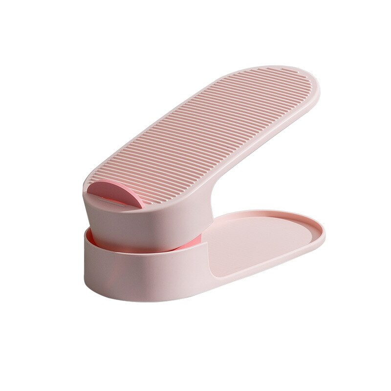 Adjustable Shoe Rack Double Shoe Support Storage Shoe Rack Space-saving Slippers Rack Free Punching