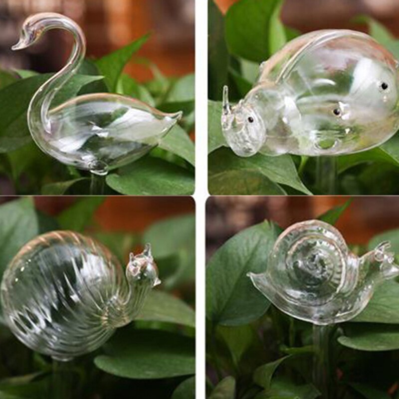 Kit De 3 Cônes D'arrosage Automatique En Terre Cuite - Pour Plantes D'intérieur, Bonsaïs, Pots - Design Animaux (chenille, Escargot, Hibou) | Arrosage Autonome Jusqu'à 5 Jours