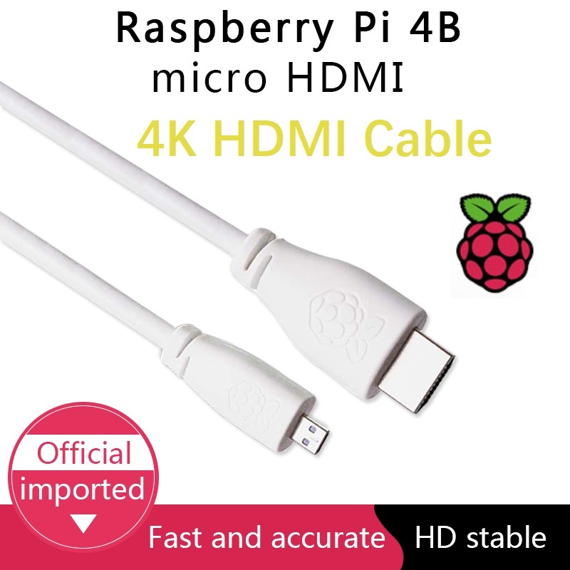 neue Origina Raspberry Pi 4B Micro HDMI zu HDMI Video Kabel Unterstützung 4K HDMI Adapter Kabel Linie