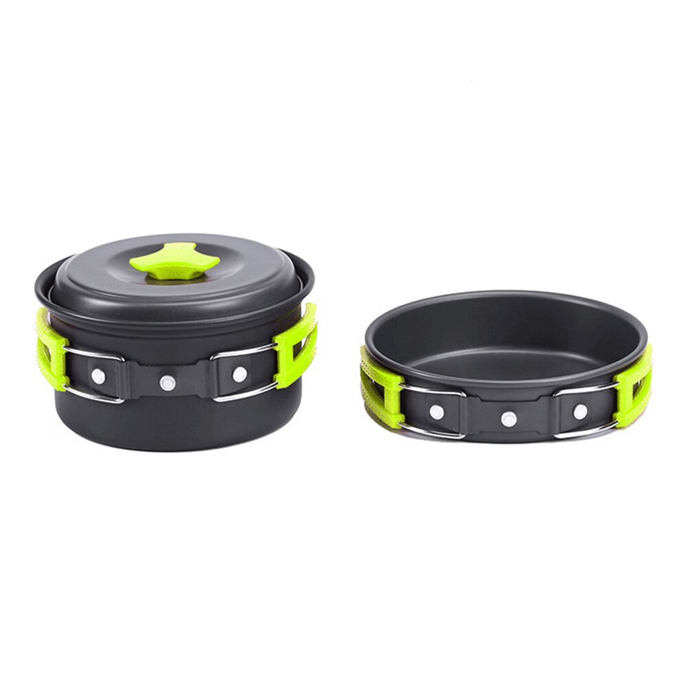 7pcs Picnic Cooking Utensils Equipment Foldable Outdoor Camping Hiking Utensils for 1-2 People Picnic Cooking Kit