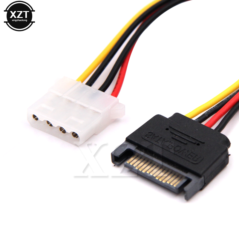 15 Pin SATA Male to 4 Pin Molex Female IDE HDD Power Hard Drive Cable Nov4