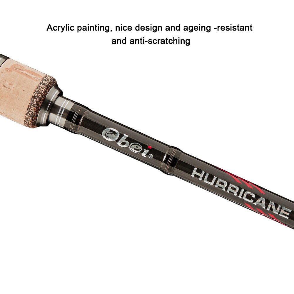 Obei ouragan Baitcasting canne à pêche voyage Ultra léger filature leurre 5g-40g M/ML/MH Accion tige 1.8m 2.1m 2.4m 2.7m 3 Section