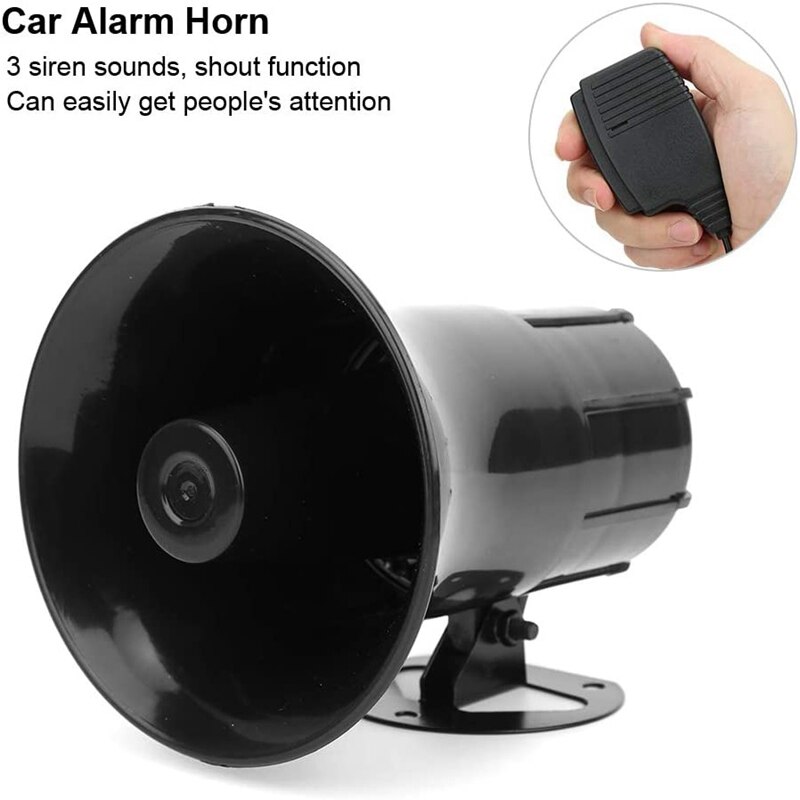 12V Police Siren Speaker 3 Tone Sound Volume Adjus... – Vicedeal