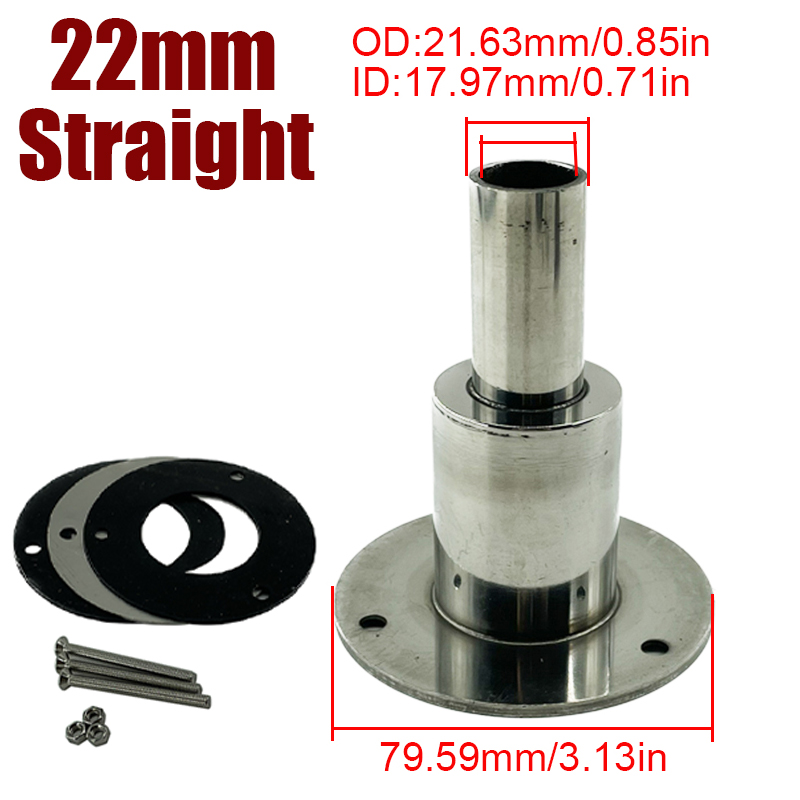 22mm/24mm Edelstahl Durch Rumpf Auspuff Fitting Rohr Rohr Buchse Hardware Teil Luft Diesel Vent Heizung für Auto Boot Lkw Van: WHITE
