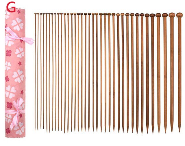 Bamboo Knitting Needles Crochet Hooks For Beginner Sweater Crochet Needles Set Sewing Accessories DIY Yarn Weave Knitting Kit: G