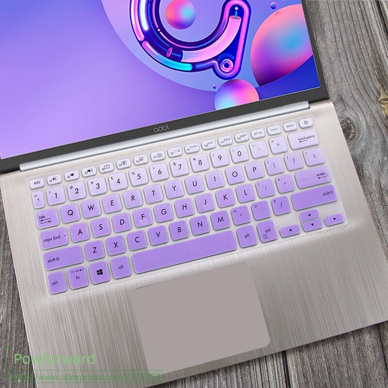 Pour ASUS VivoBook 14 R424DA R424FL R424FA X409UB X412FL x412fa R424 DA FL FA 14 ''Silicone housse de clavier d'ordinateur portable protecteur de peau: fadepurple