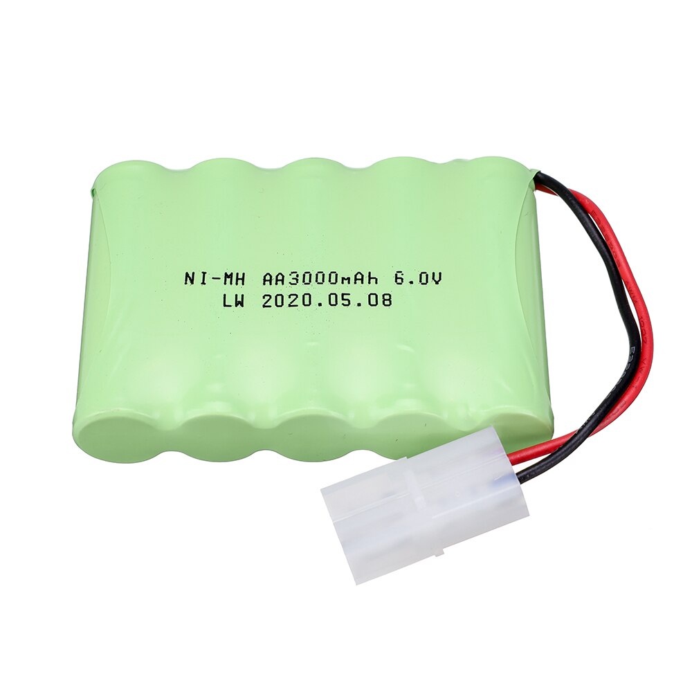 6v 3000 mah mah nimh -paristosarjaa rc -veneeseen rc -autosäiliön lelut valaistusmalli auto aa ni -mh 6v ladattava akku