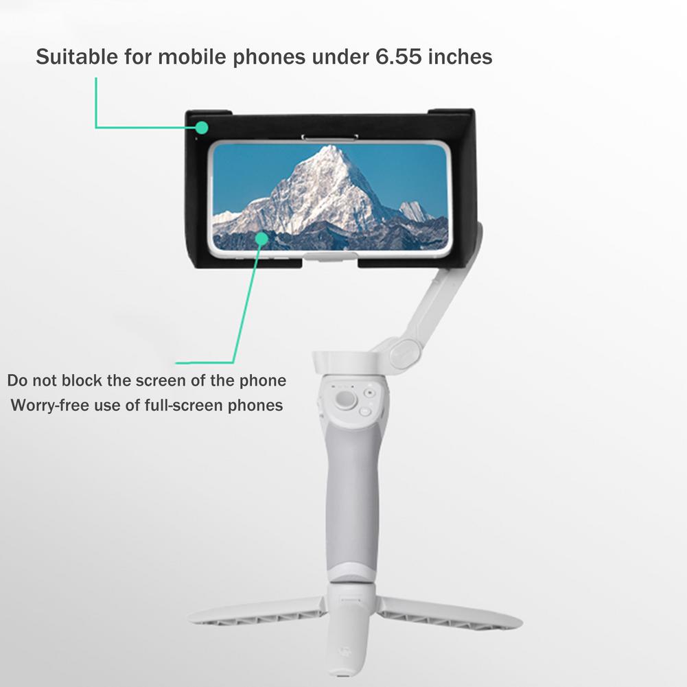 For OM 4 Handheld Gimbal Mobile Phone Hood Sunshade Foldable Sun Hood
