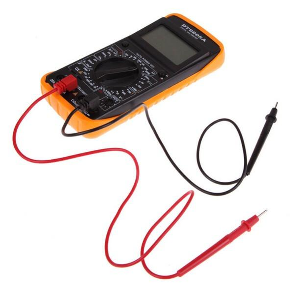 Digital Multimeter Electric Handheld Ammeter Voltmeter Resistance Capacitance hFE Tester AC DC LCD: Default Title