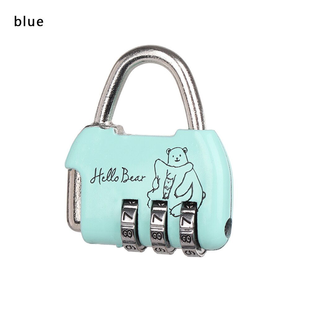 10 Soorten Beveiliging 3/4 Cijfercombinatie Hangslot Bagage Lock Koffer Code Zinklegering Kast Kast Locker Lock: Sky Blue