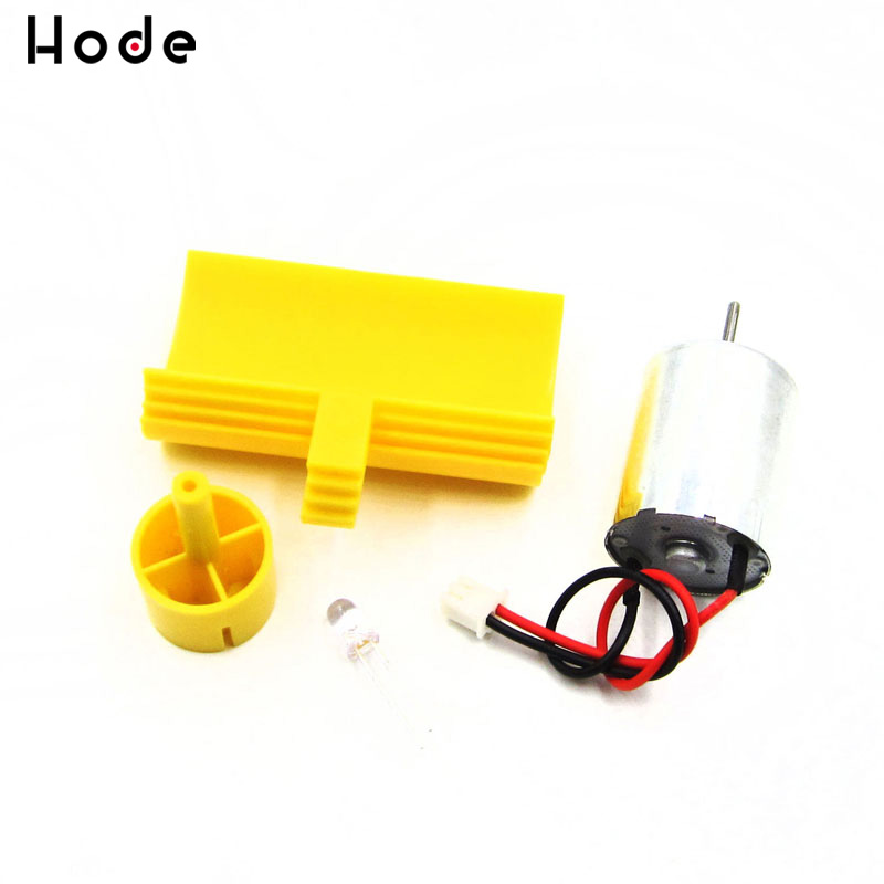 DC Micro Motor Small LED lights Vertical Axis Wind Turbine Generator Blades