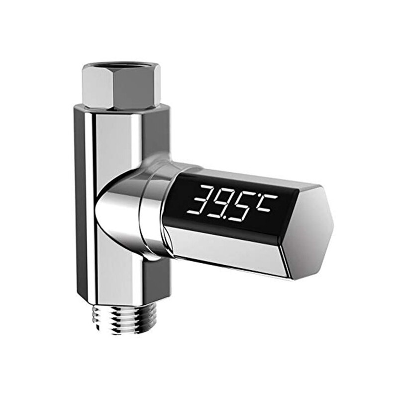 Thermomètre de douche à affichage Led, auto-générateur, étanche, numérique, testeur de température de l'eau, moniteur de bain: Default Title