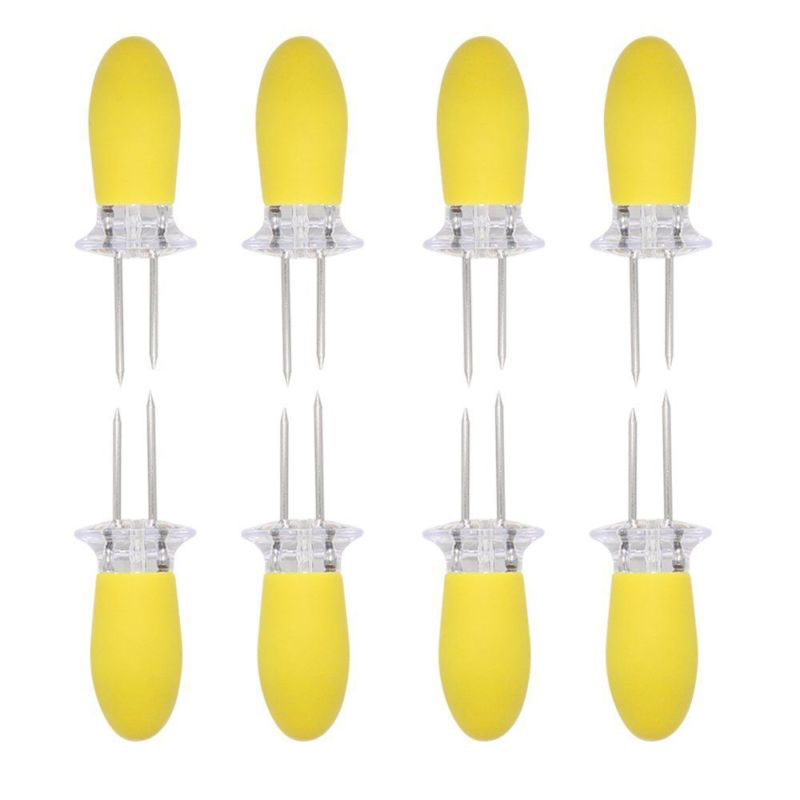 JX-LCLYL 4pairs Corn On The Cob Holders Skewers Kitchen Forks BBQ Food Hygiene Sticks