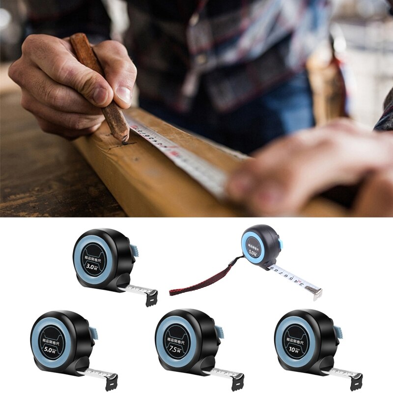 Measuring Tape Measure Retractable Single Side Ruler Easy to Read for Engineers B85C