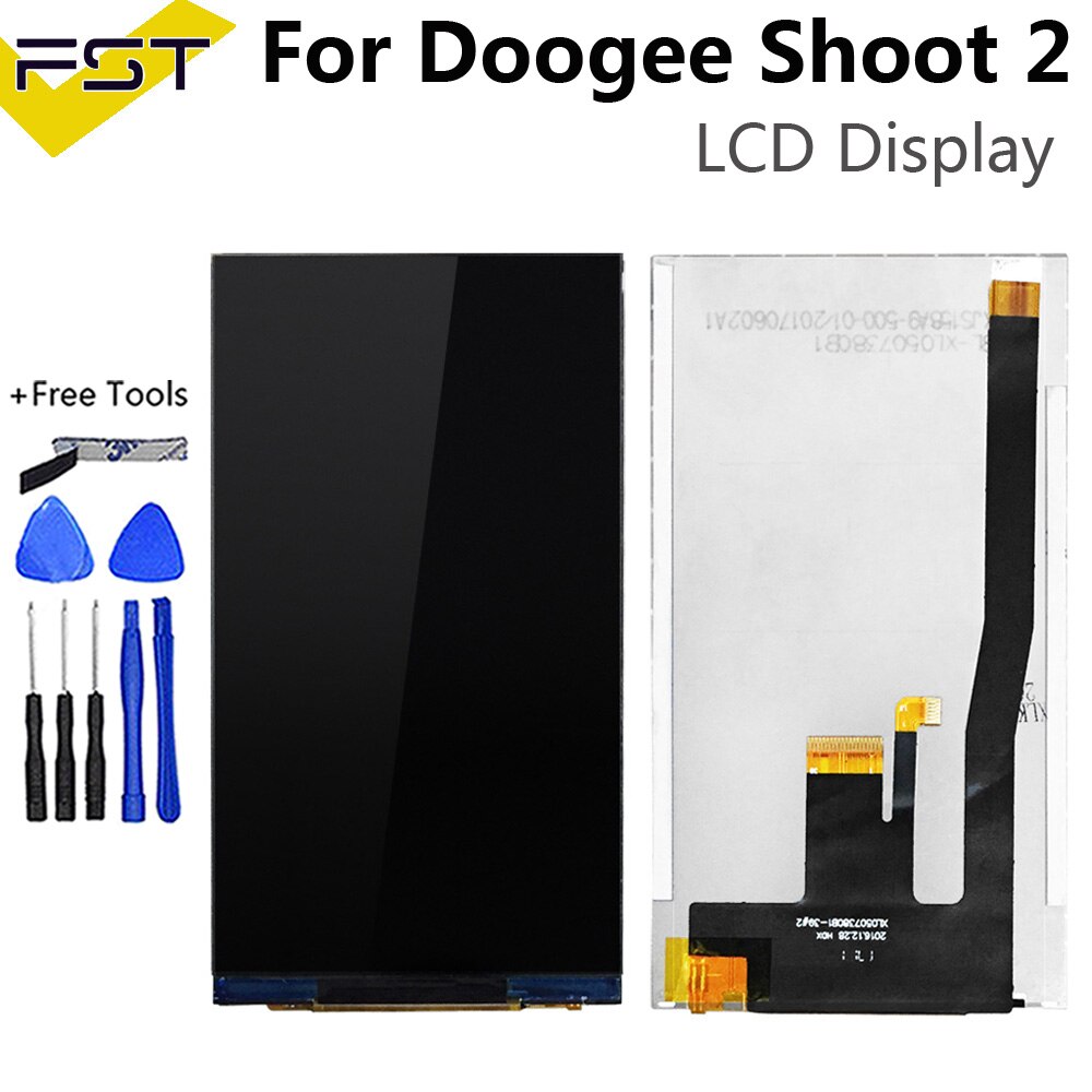 For Doogee Shoot 2 LCD Display+Touch Screen Digitizer for Doogee Shoot 2 Mobilephone Digital Accessory With Tools+Adhesive