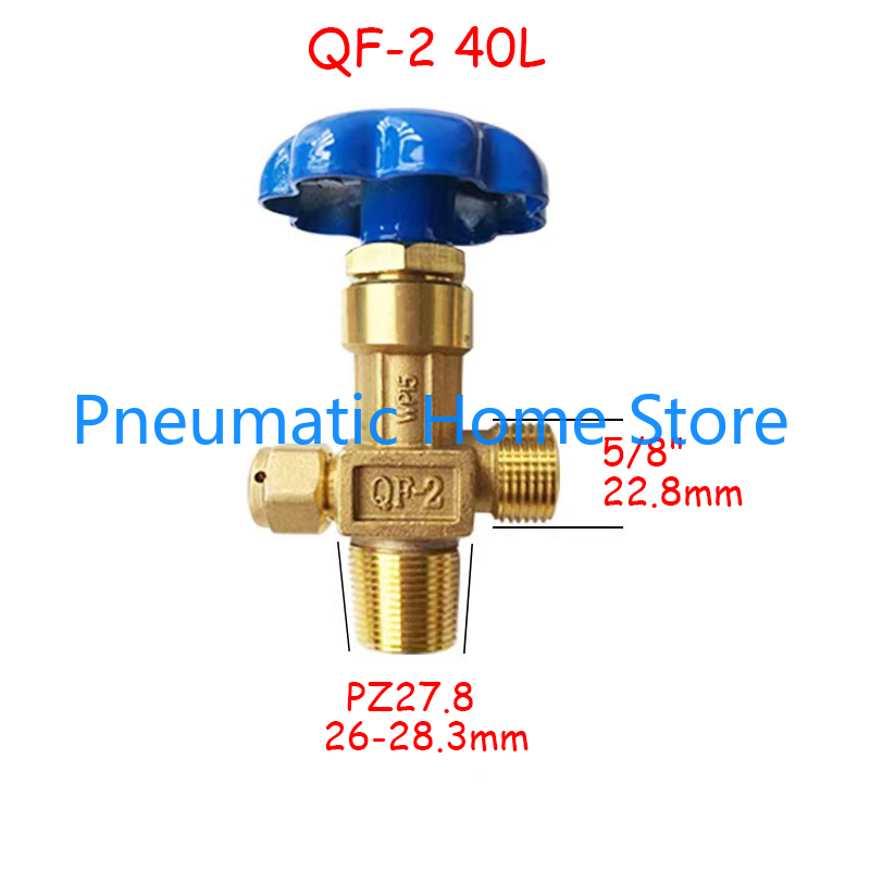 4L 40L Oxygen Valve QF-2 PZ19.2 PZ27.8 QF-2C PX-32A Argon Gas Cylinders Nozzle Steel Cylinder Head Cut-off Valve