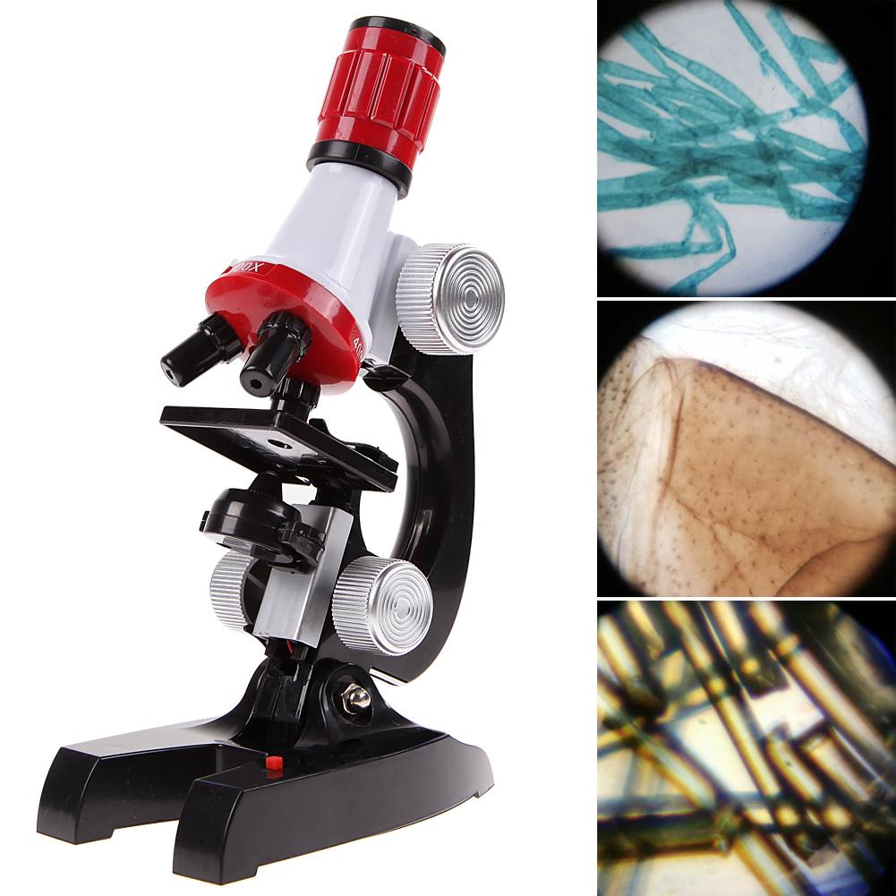 Microscoop Kit Science Lab Led 100-1200X Biologische Microscoop Thuis Educatieve Speelgoed Voor Kids Optische Instrumenten
