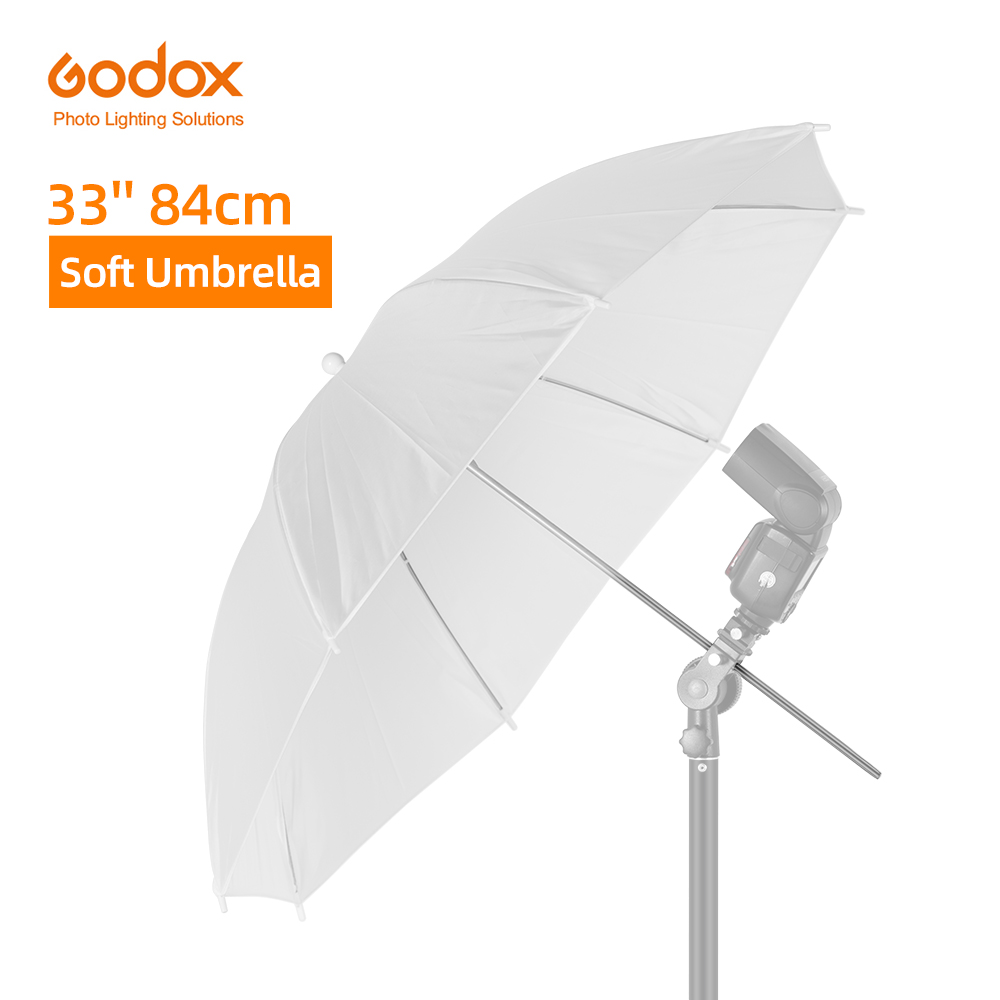 Godox 33 &quot; 84cm 40 &quot; 102cm 43 &quot; 108cm hvide bløde diffusere studiefotografi gennemskinnelig paraply til studieblitz strobebelysning: 1 stk 33 tommer 84cm