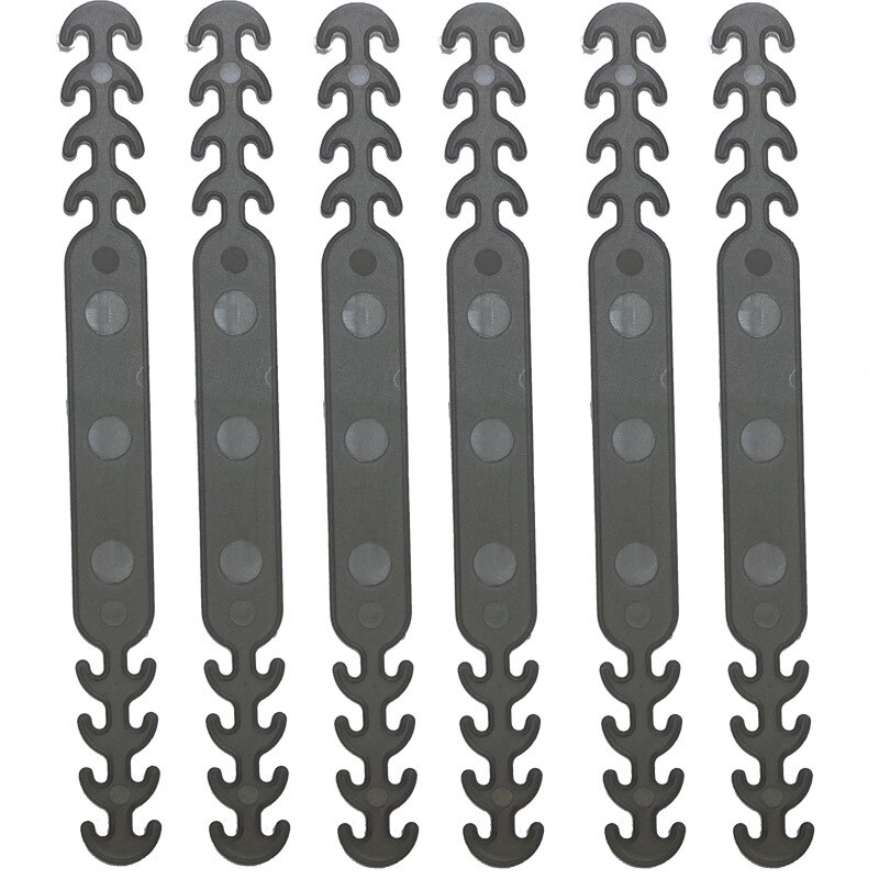 Máscara de extensão de máscara ajustável, corda de silicone unissex para crianças e adultos antiderrapante cordão para pendurar máscara ecológica com 10 peças: 10Pcs PP gray