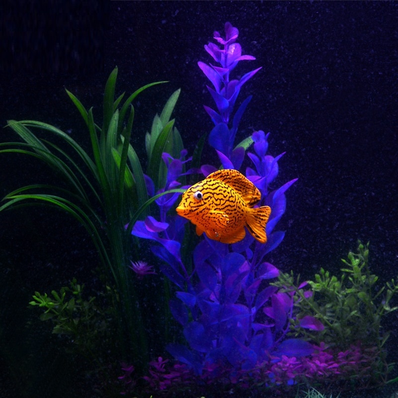 1Pc Fish Tank Landscaping Decoration Tasteless Lifelike Simulation Fish Silica Gel Goldfish Decorate Ornamental Fish with Sucker