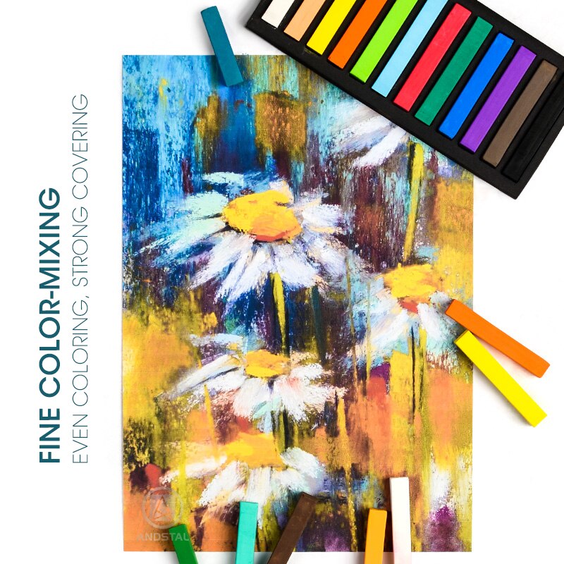 Marco de rafia de 12/24/36 colores, pasteles suaves artísticos, tiza para dibujar y pintar, juego de pintura de arte, pincel de cera seca