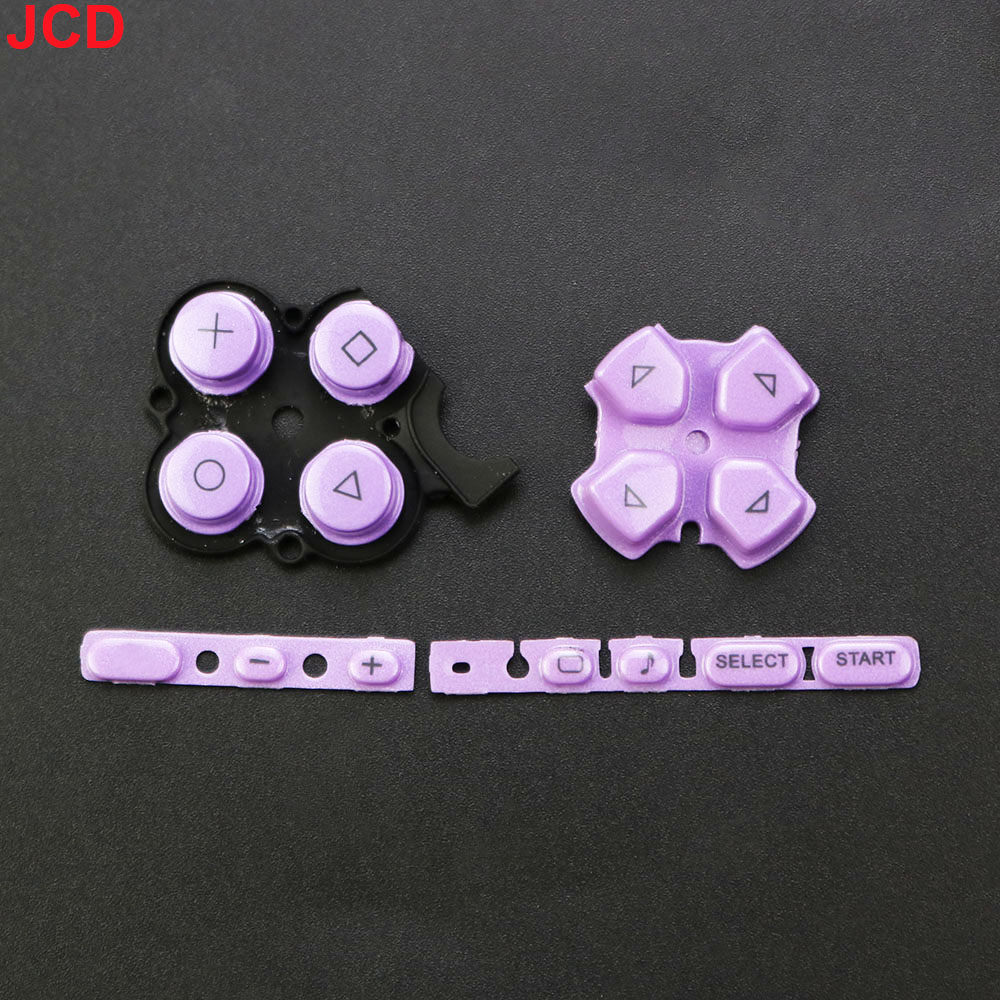JCD 1 Juego para consola de juegos PSP 3000, Kit de botones izquierdo y derecho de repuesto, tecla de botones de inicio seleccionados para pieza de reparación PSP3000: Plata