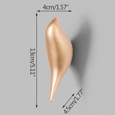 Stongwell Nordic 3D Vogel Enkele Haak Houder Dier Kapstok Badkamer Opslag Thuis Slaapkamer Muur Opknoping Decoratie Craft: 1
