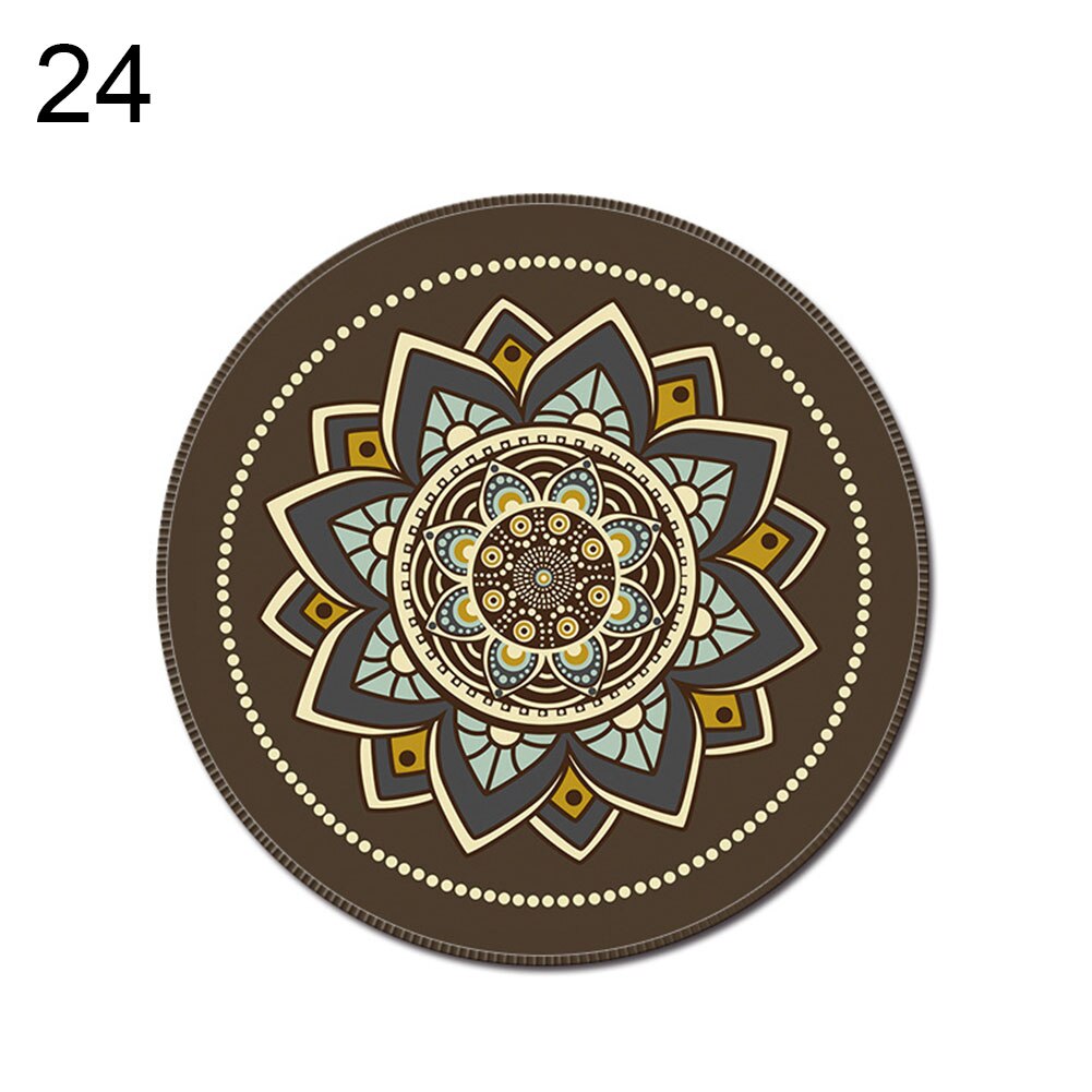 Fabriek Prijs Vintage Bohemian Ronde Computer 3D Spel Tapijt Muismat Mat Anti Slip Mousepad: 24