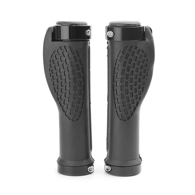 Ergonomic Bike Handle Grip Road Cycling Bicycle Anti-Skid Rubber Lock Handlebar: Black