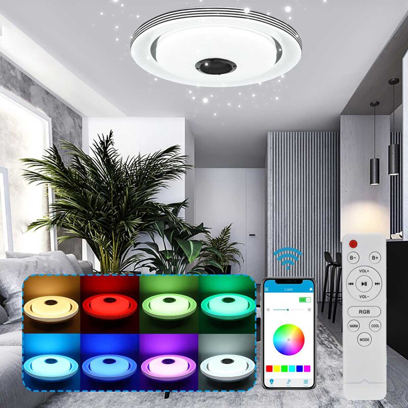110-220V Rgb Led Plafond Verlichting Home Verlichting 36W 60W App Bluetooth-Compatibel Muziek Licht slaapkamer Lampen Smart Plafondlamp