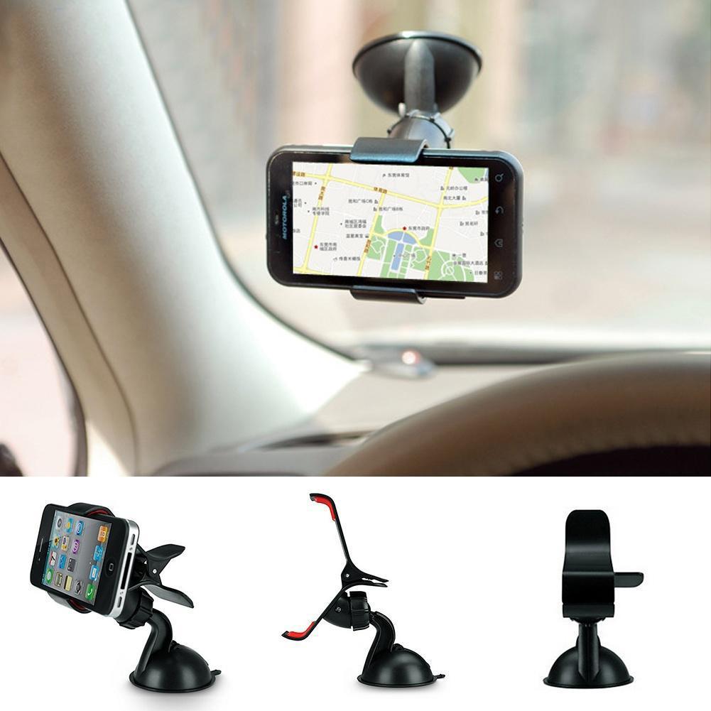 Universal 360 Degrees Rotation Car Mobile Phone GPS Sucker Holder Clip Stand Navigation Clips Mount Holders Bracket Cradle Stand