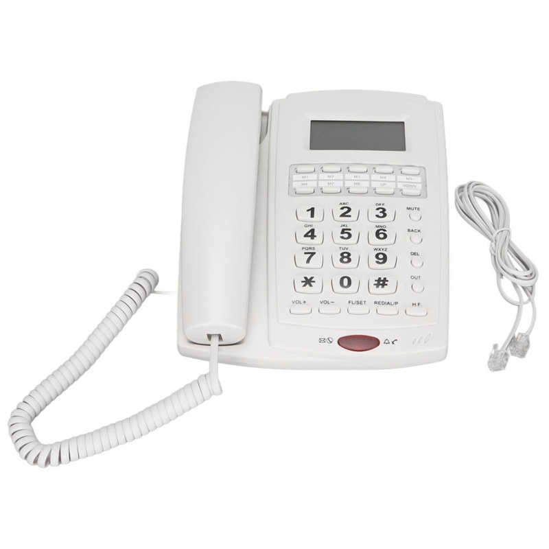 Home Landline Phone Desktop Corded Fixed Telephone with Caller ID Display Hotel Room Extension Phone Wired Telephone