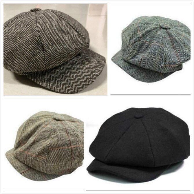 Gorros de Tweed Gatsby boina para hombre, nuevos, distribuidor de periódico, conducción Retro, sombrero para abuelo
