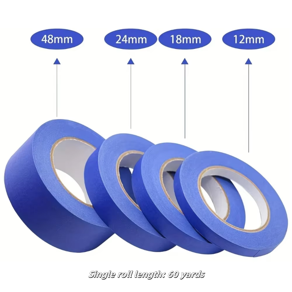 4 rollen/set verftape Multi-oppervlak maskeren te verwijderen Verftape Beveiliging Muurschildering Ambachten Kunst Bouw Thuis 20 m/rol
