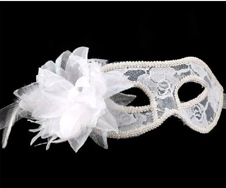 Härlig sexig spetsmask halloween kostym rekvisita genomskinlig fest boll ögonmask för halloween maskerad fest kostym kostym