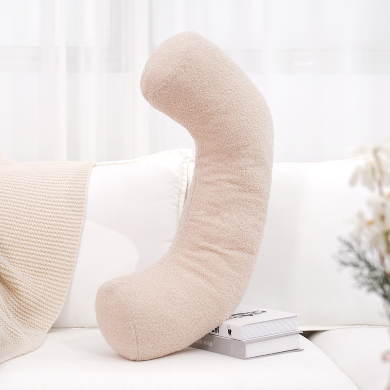 Oreiller en peluche polyvalent pour siège de voiture, coussin de cou, amovible et lavable, décorations pour la maison: milk tea